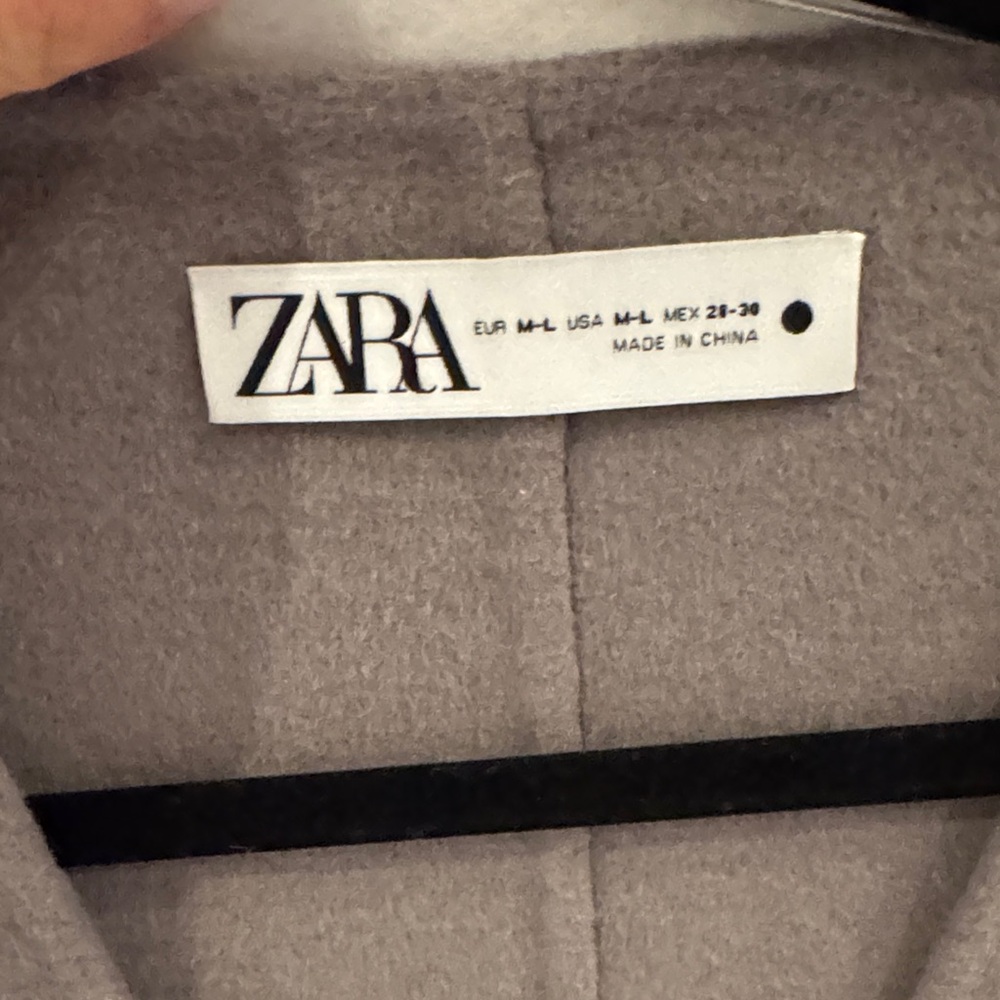 Zara Women's Double Faced Taupe Wool Jacket - Picture 3 of 5